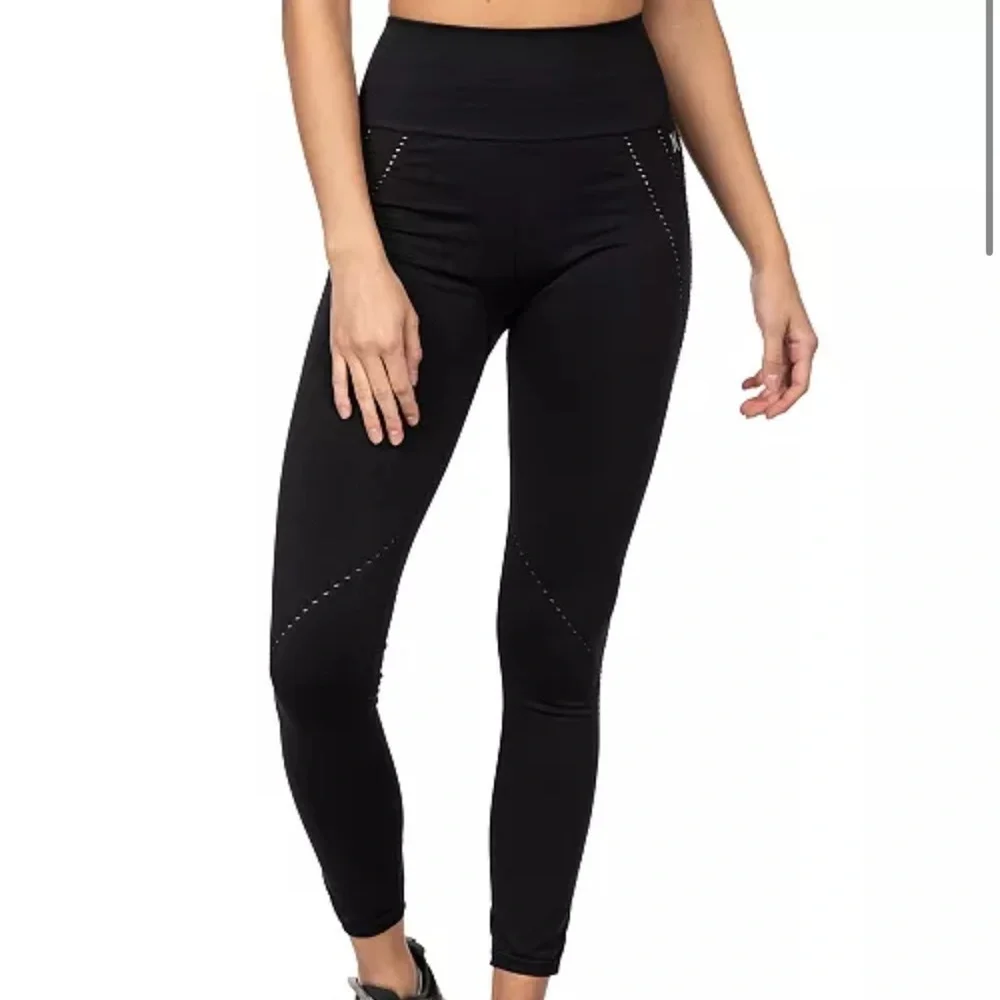 Hurley Val Pointelle High Waist Leggings In Black | Sz S - Picture 1 of 11